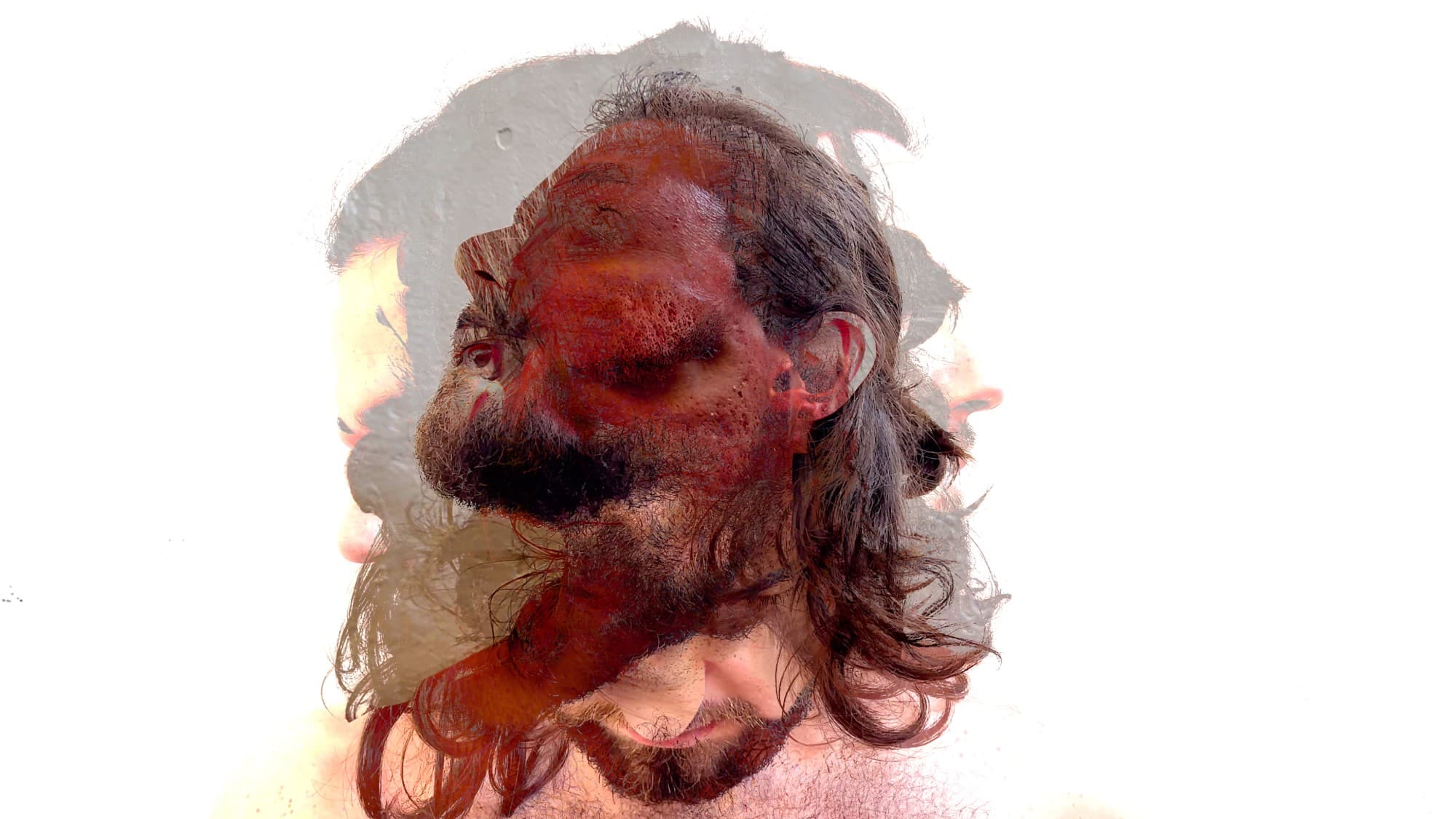 Multiple-exposure portrait of Klevis Caka